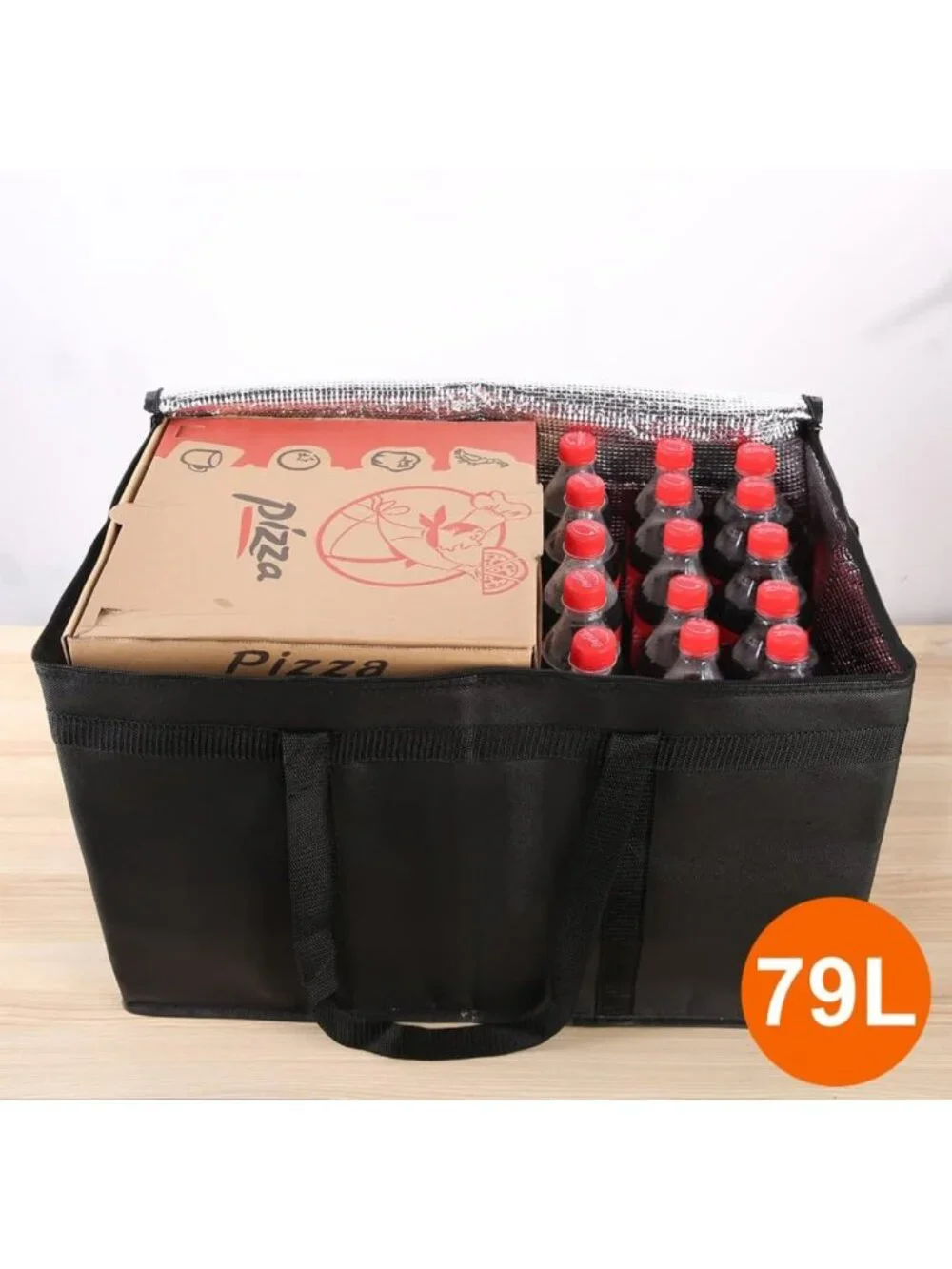 4-Pack Extra Large Insulated Grocery Tote Bags for Hot & Cold Food Delivery